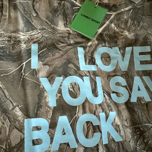 Lonely Ghost Camo T-Shirt I Love You Say it Back - Picture 3 of 5